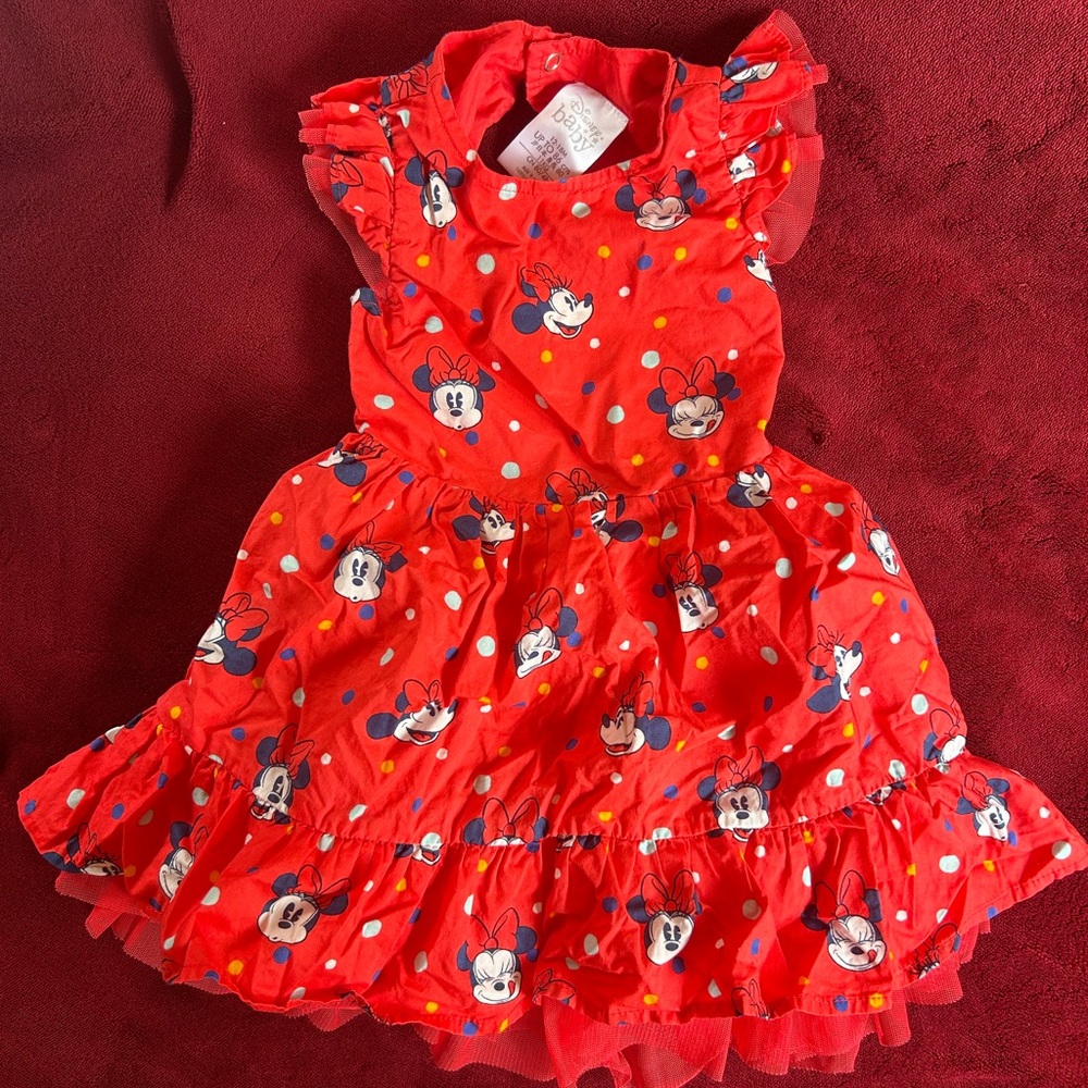 ☀️3/$10 ITEM. Disney Minnie Mouse Red Kids Dress.